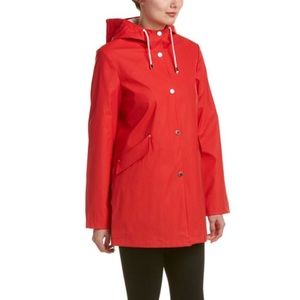 French Connection Red Raincoat Jacket 